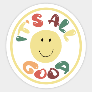 It's All Good Happy Patch Sticker